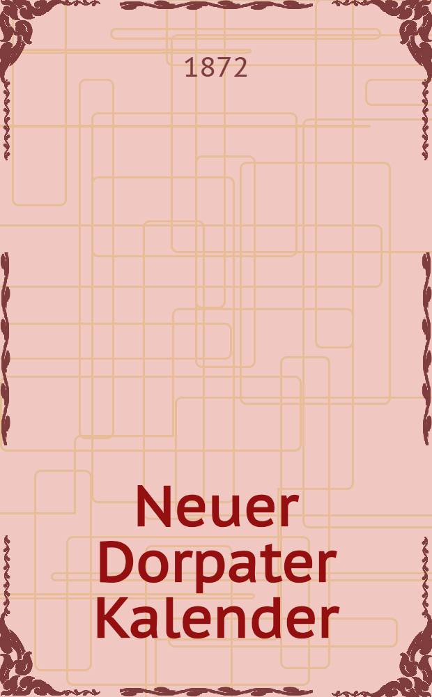 Neuer Dorpater Kalender
