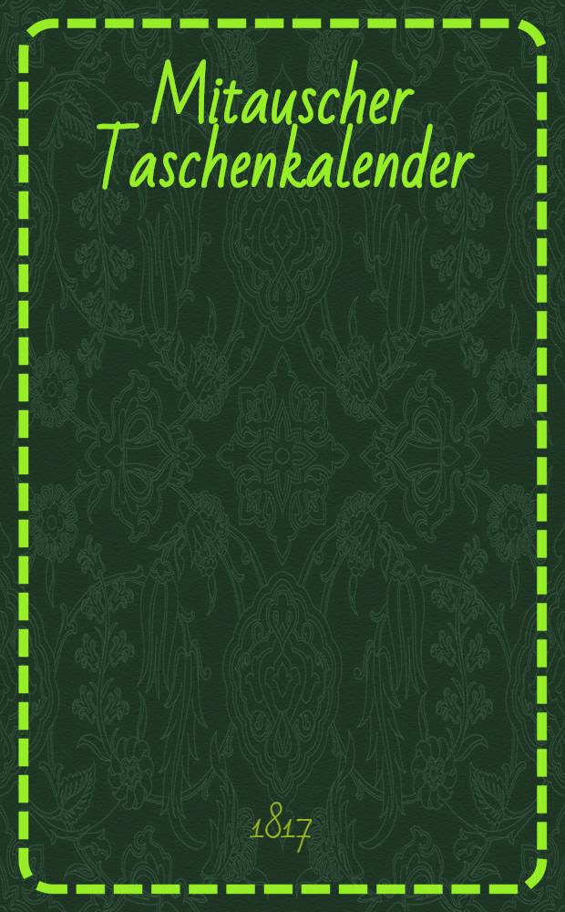 Mitauscher Taschenkalender