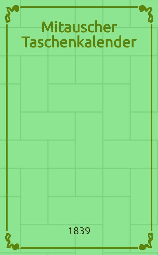 Mitauscher Taschenkalender