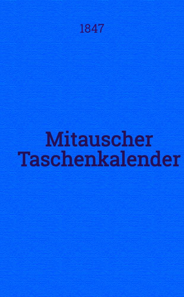 Mitauscher Taschenkalender