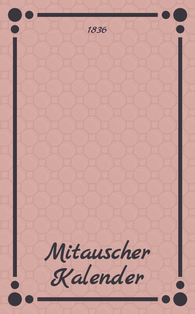 Mitauscher Kalender