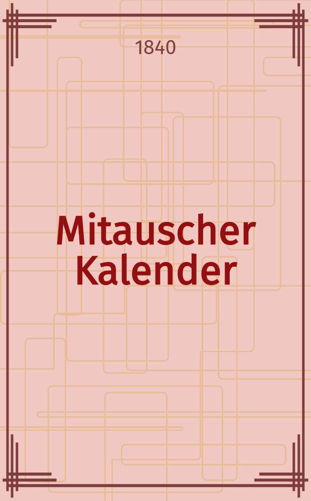 Mitauscher Kalender