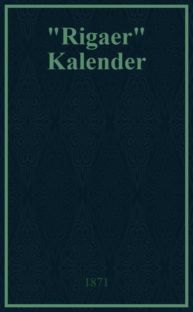 "Rigaer" Kalender