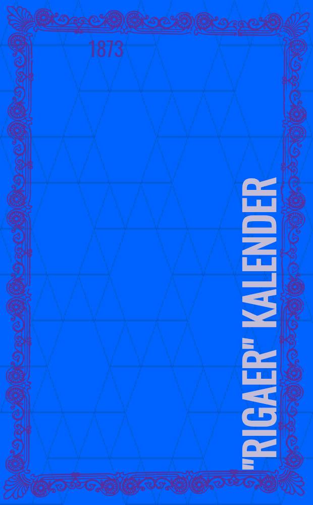 "Rigaer" Kalender