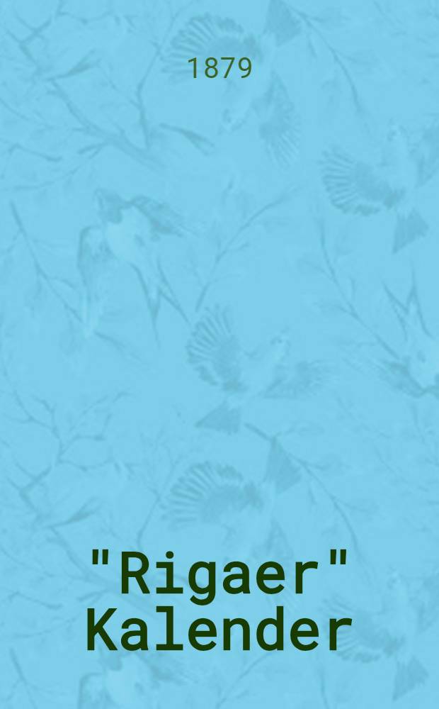 "Rigaer" Kalender