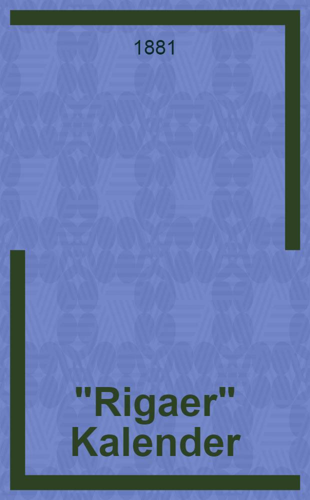 "Rigaer" Kalender