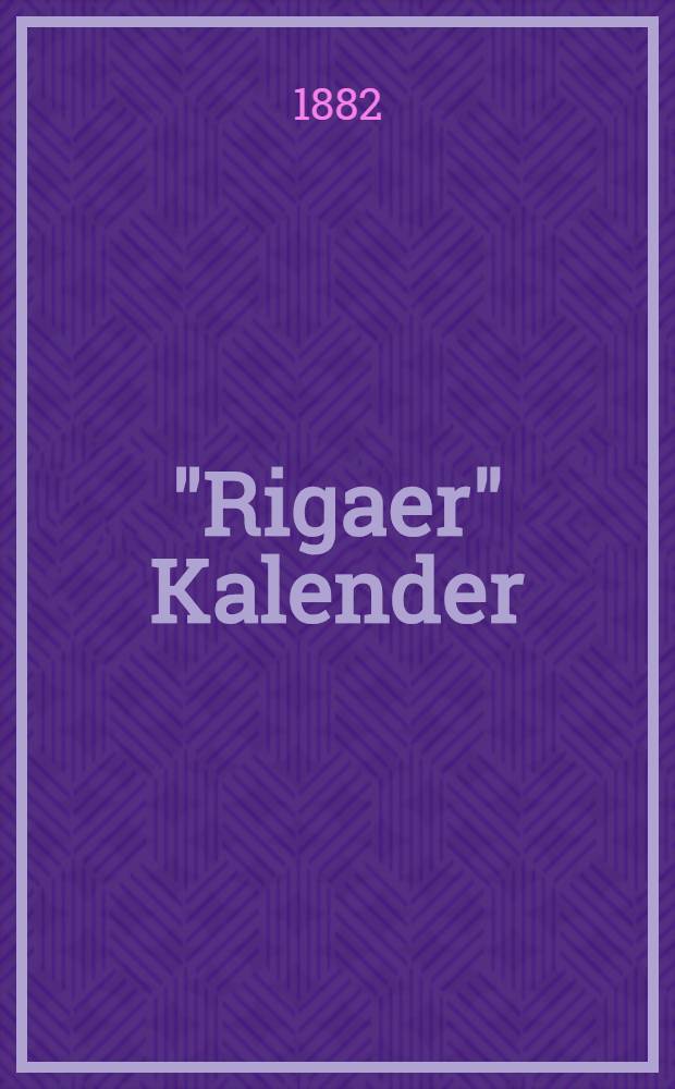 "Rigaer" Kalender