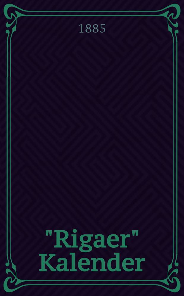 "Rigaer" Kalender