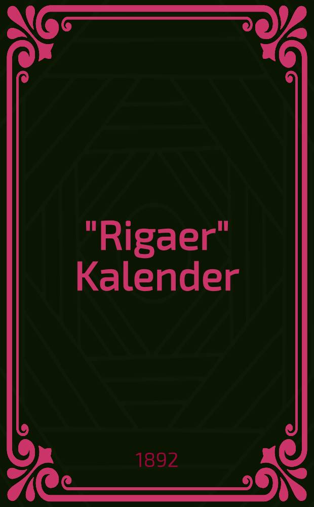 "Rigaer" Kalender