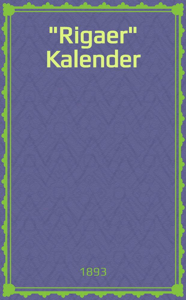 "Rigaer" Kalender