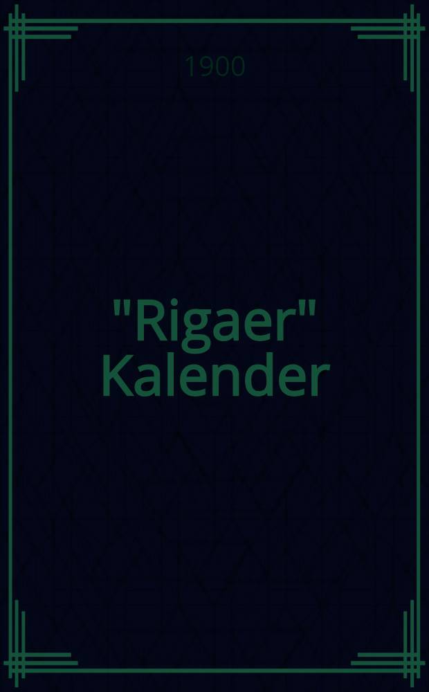 "Rigaer" Kalender