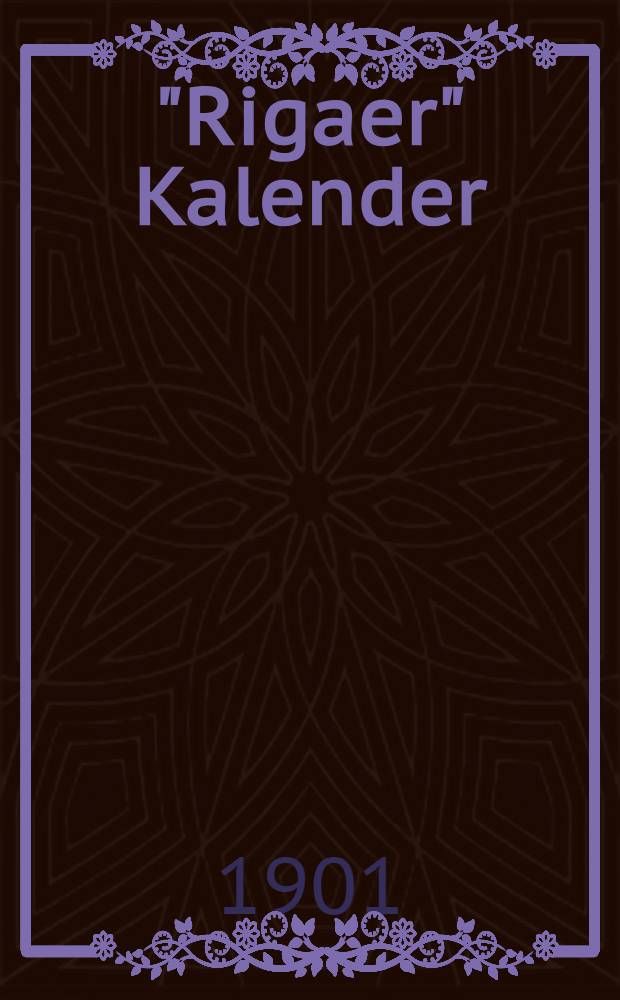 "Rigaer" Kalender