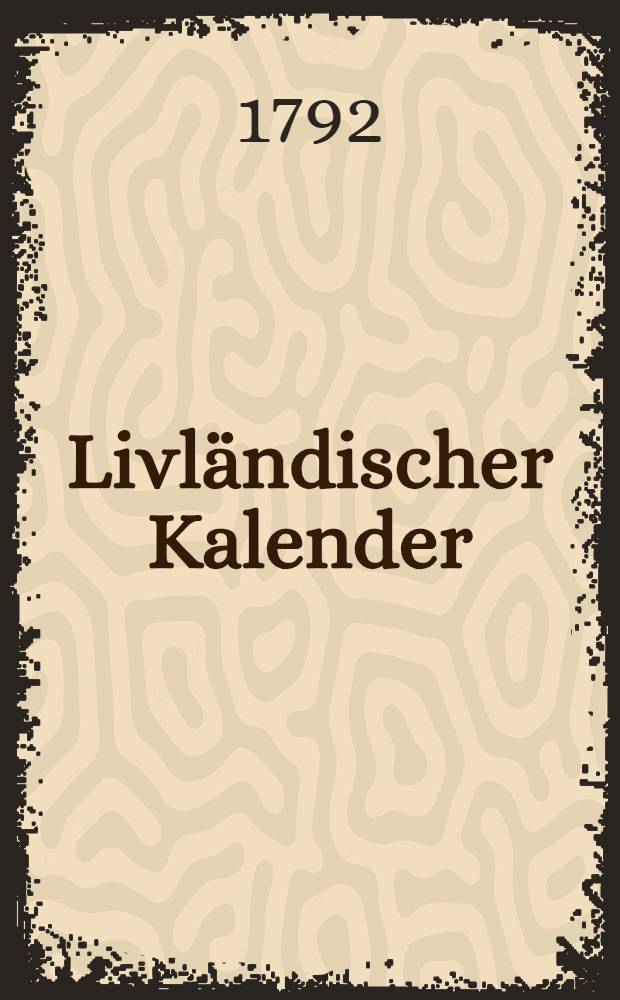 Livländischer Kalender