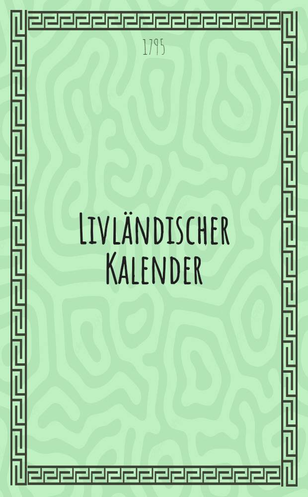 Livländischer Kalender