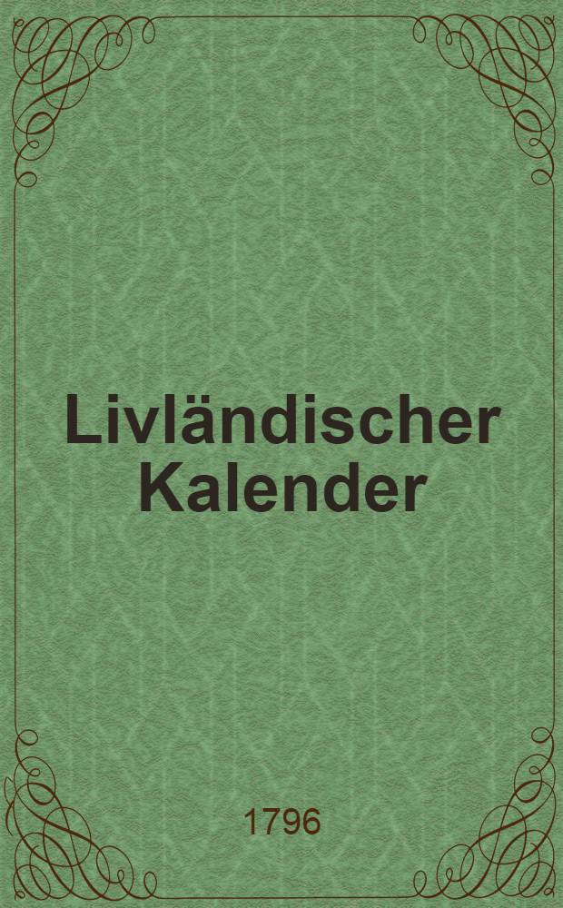 Livländischer Kalender