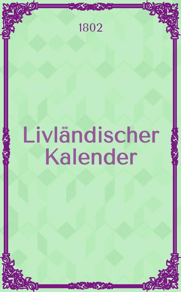 Livländischer Kalender