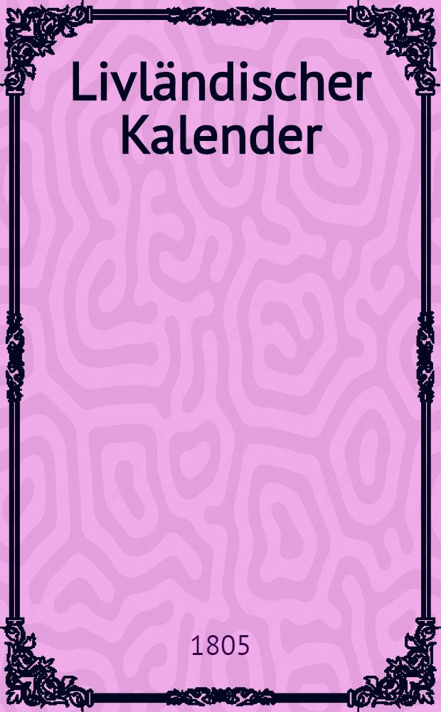 Livl&auml;ndischer Kalender