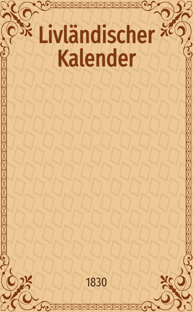 Livländischer Kalender