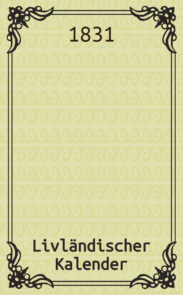 Livländischer Kalender