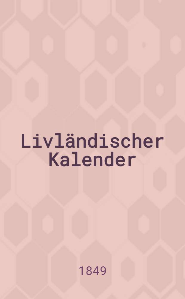 Livländischer Kalender
