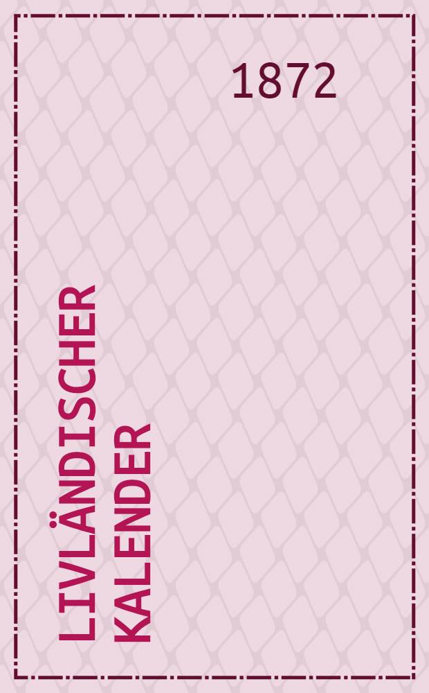 Livländischer Kalender
