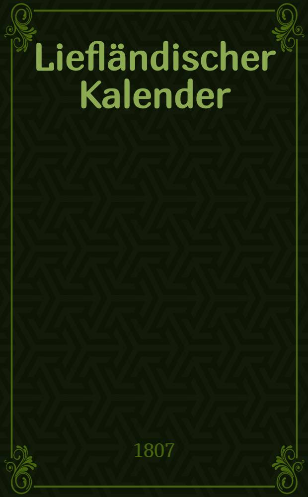 Liefländischer Kalender