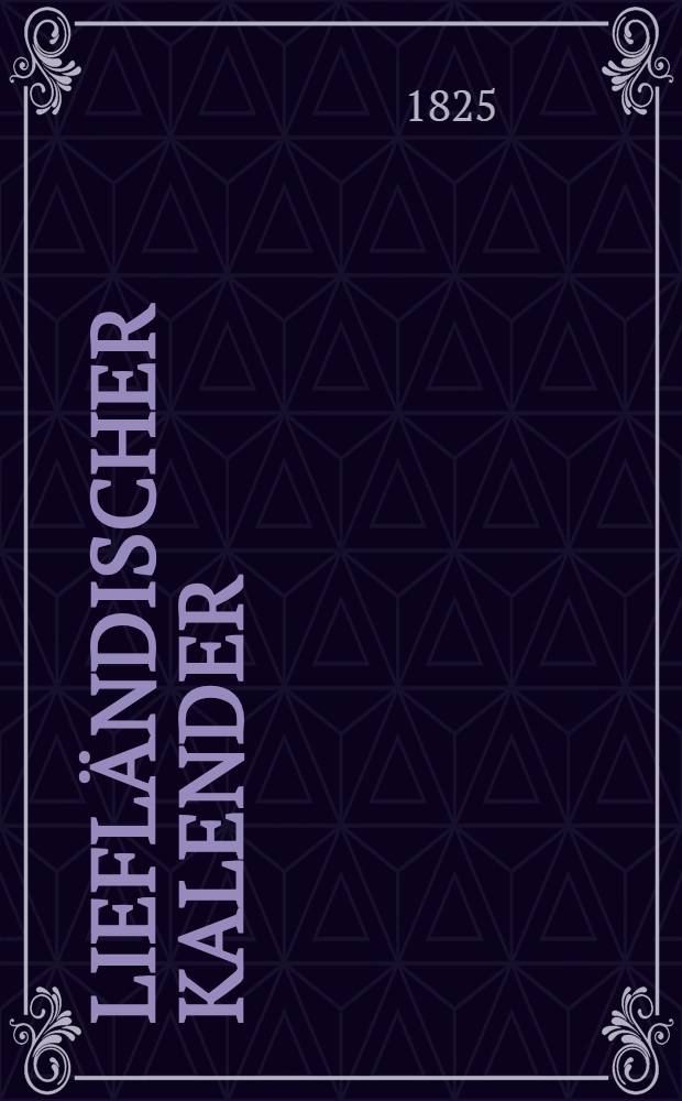 Liefländischer Kalender