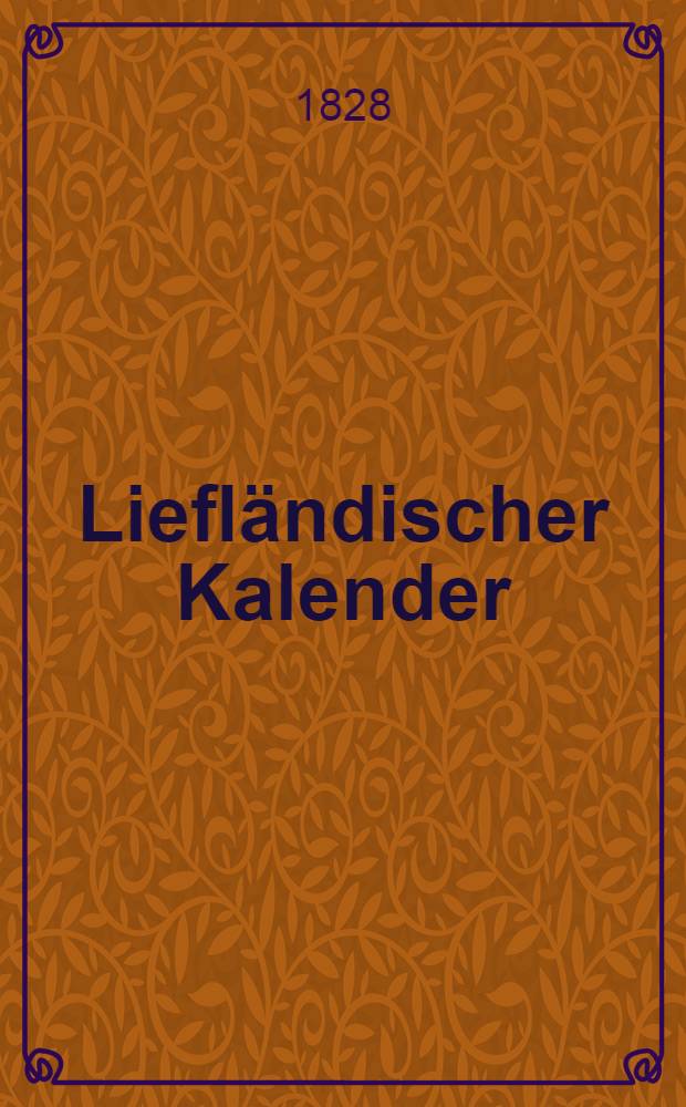 Liefl&auml;ndischer Kalender