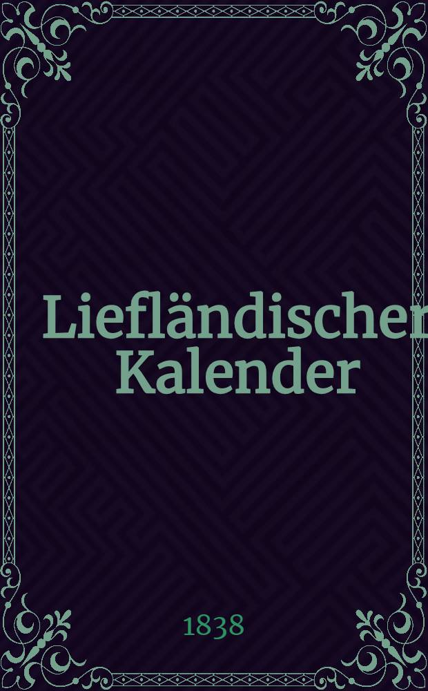 Liefl&auml;ndischer Kalender