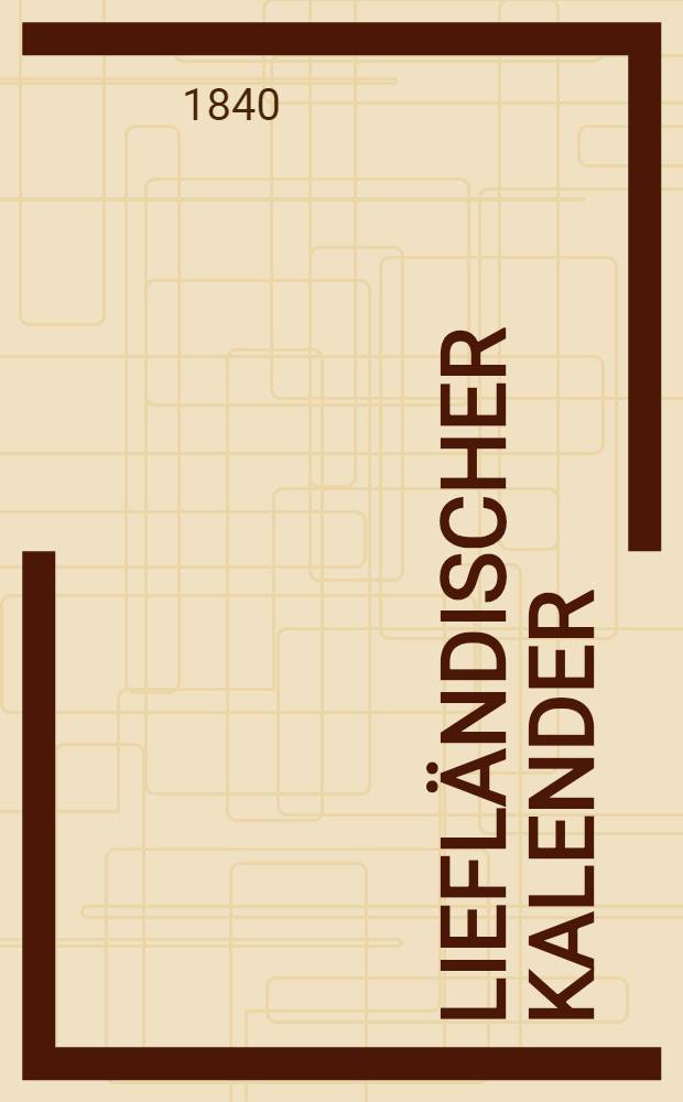 Liefländischer Kalender