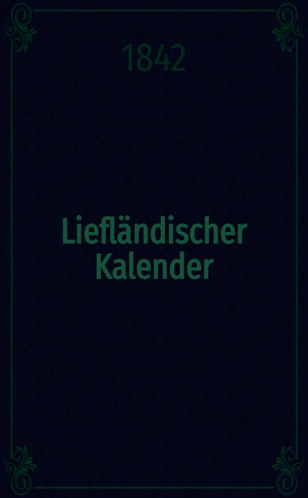 Liefländischer Kalender