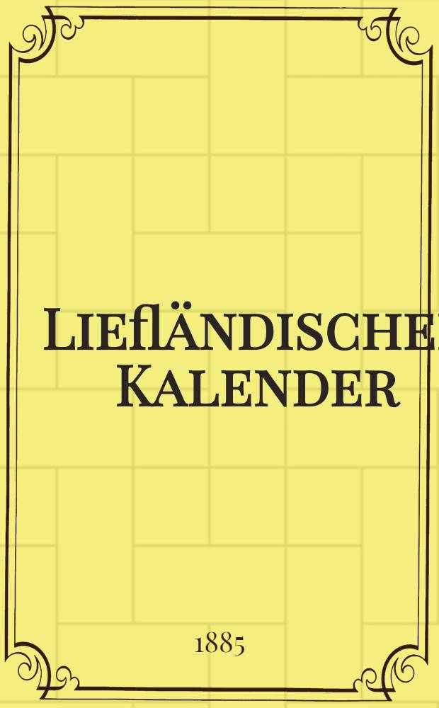 Liefländischer Kalender
