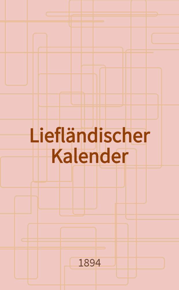 Liefländischer Kalender