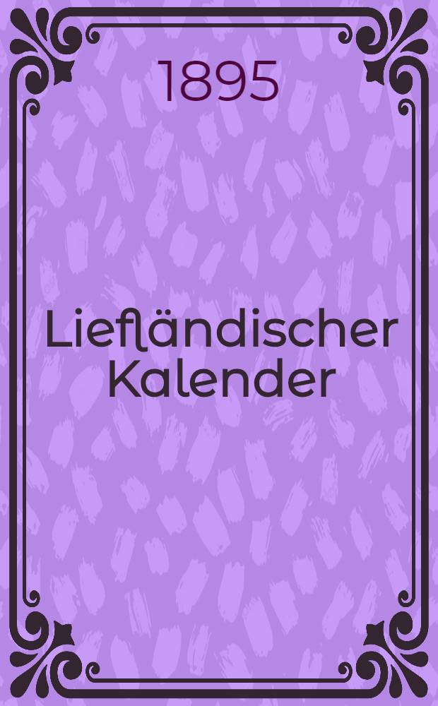 Liefländischer Kalender