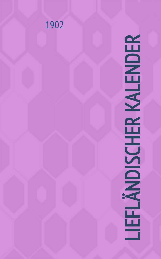 Liefl&auml;ndischer Kalender