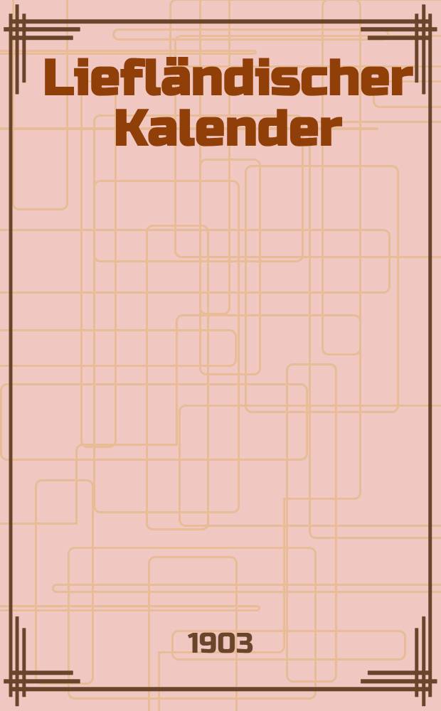 Liefländischer Kalender