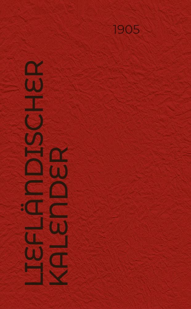 Liefländischer Kalender