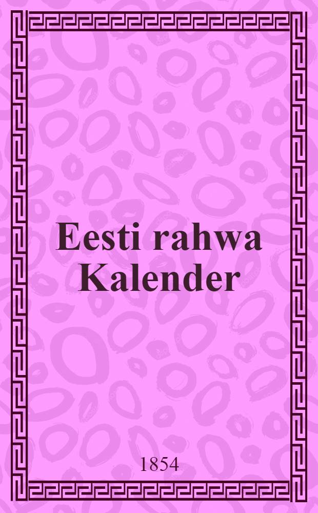 Eesti rahwa Kalender