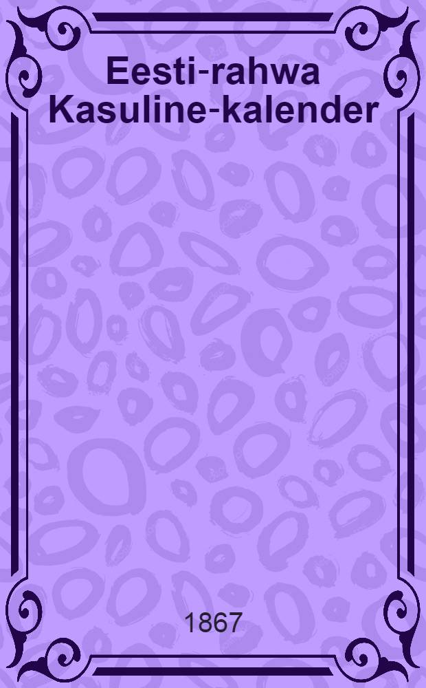 Eesti-rahwa Kasuline-kalender