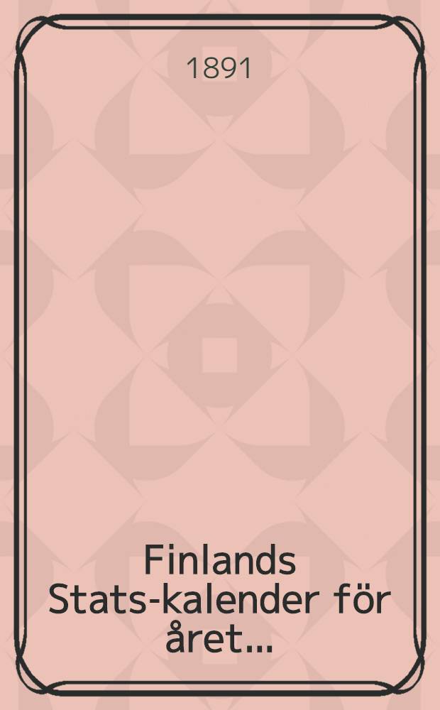 Finlands Stats-kalender för året ..