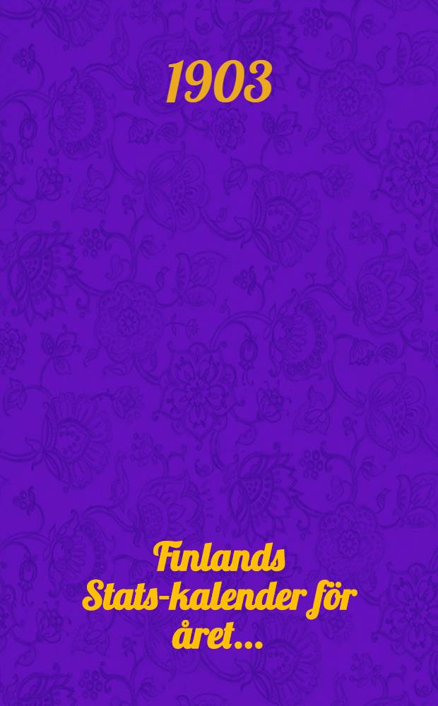 Finlands Stats-kalender för året ..