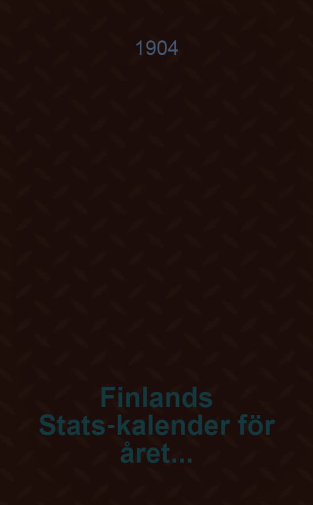 Finlands Stats-kalender för året ..