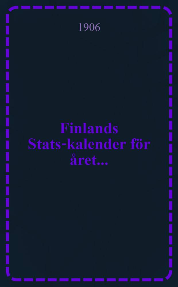 Finlands Stats-kalender för året ..