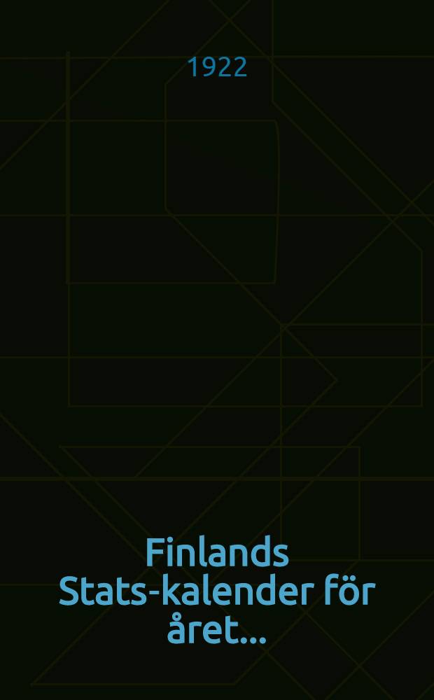 Finlands Stats-kalender för året ..
