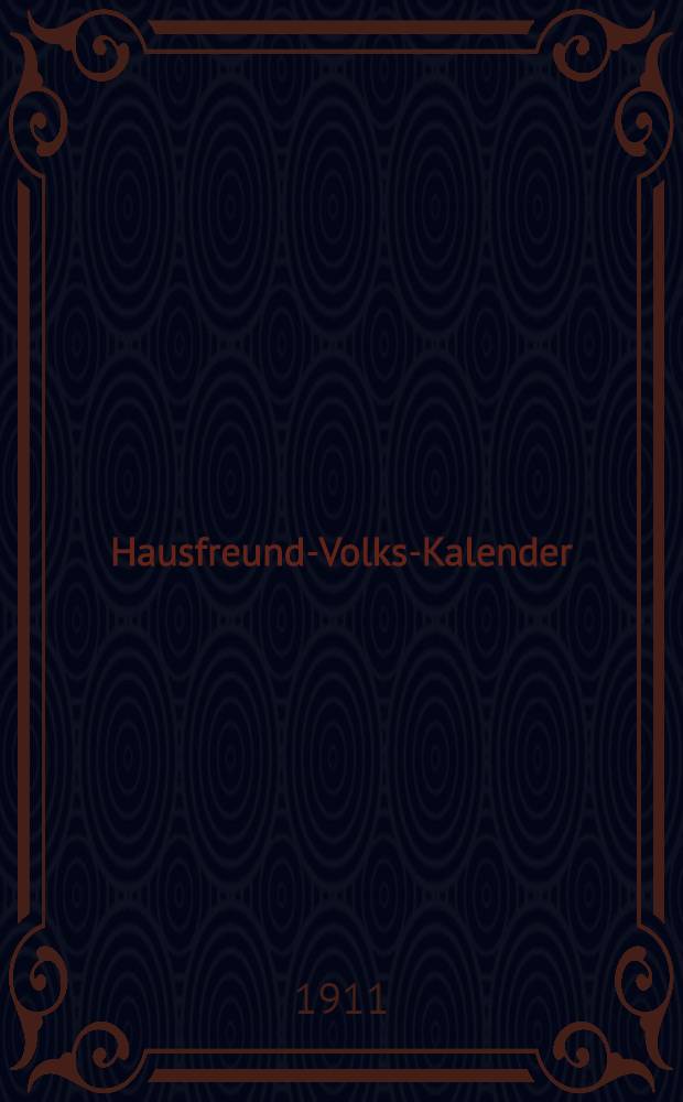 Hausfreund-Volks-Kalender