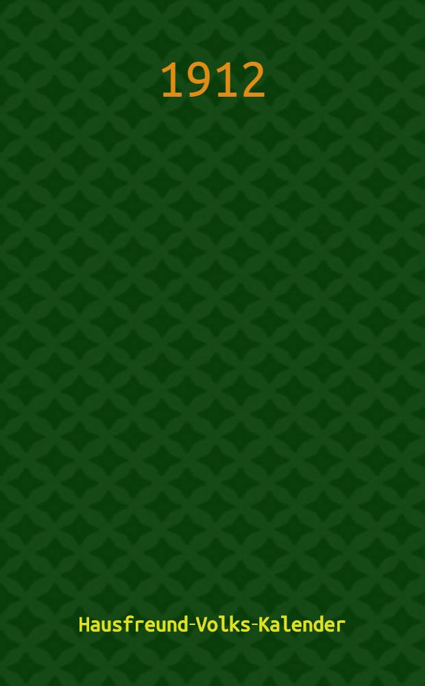 Hausfreund-Volks-Kalender