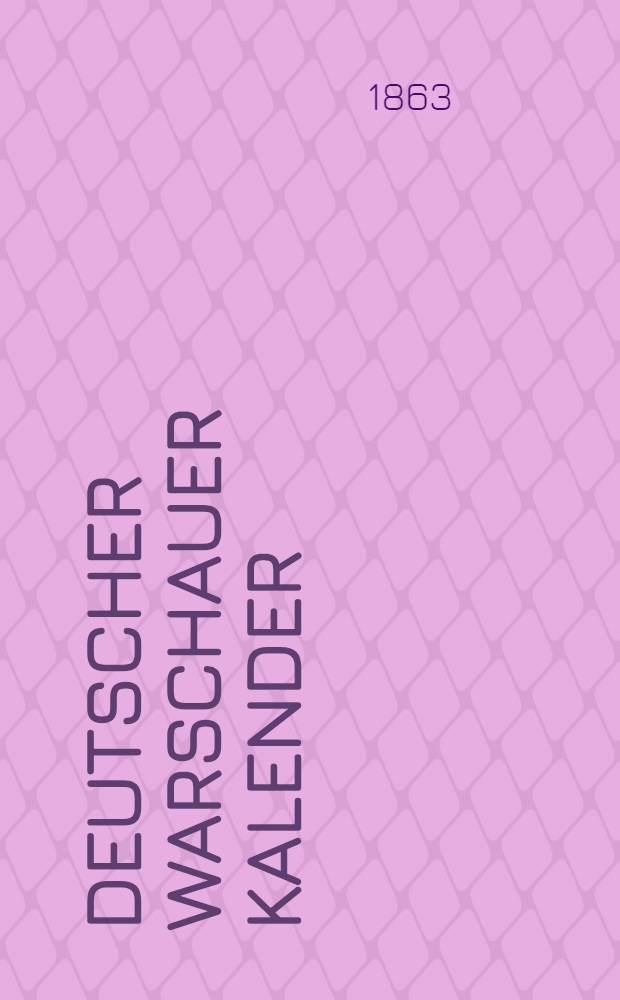 Deutscher Warschauer Kalender