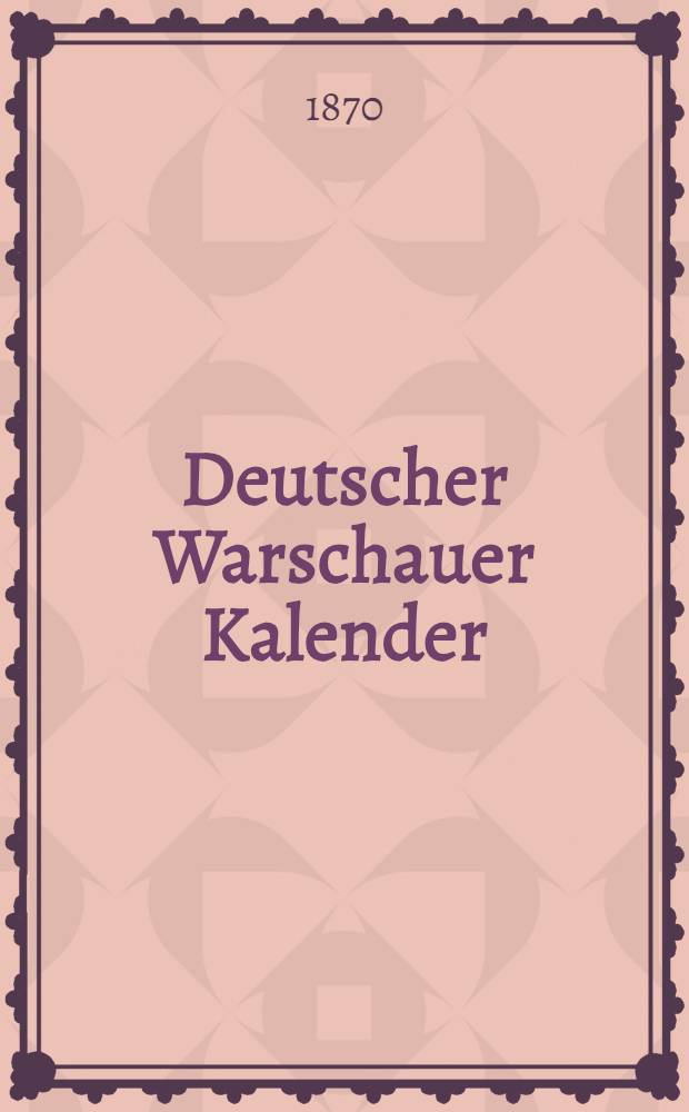 Deutscher Warschauer Kalender