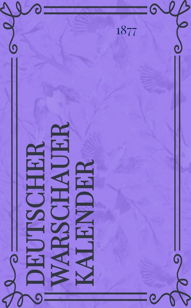 Deutscher Warschauer Kalender