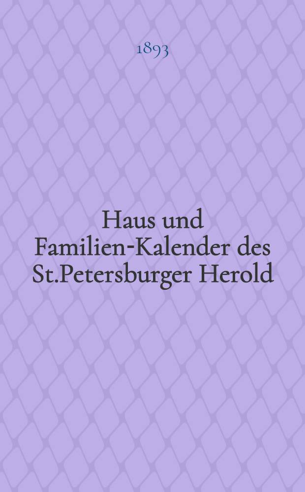 Haus und Familien-Kalender des St.Petersburger Herold